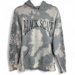 Black Scale Bleach Tie-Dye Hoodie - Size M